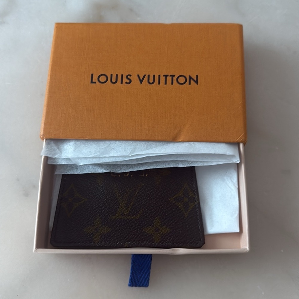 Louis Vuitton Black and Brown Monogram Coin Purse or Card Holder Vintage - Picture 4 of 14